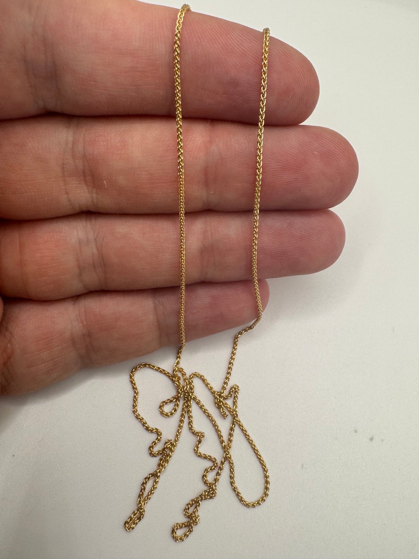 9ct gold double spiga chain 43
