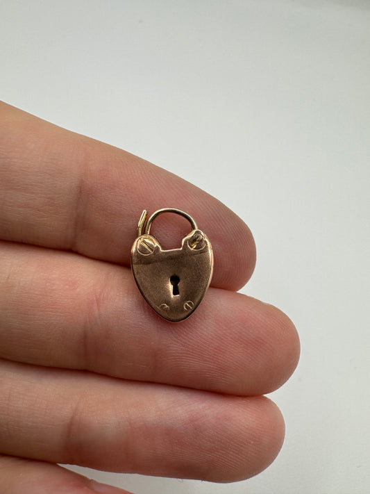 9ct rose gold padlock 27