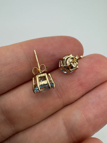 9ct gold topaz earrings
