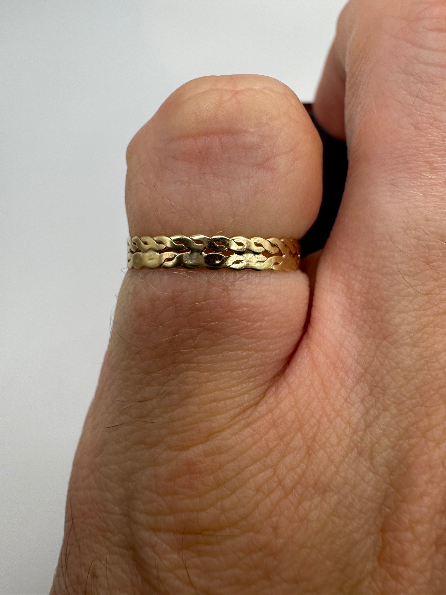 9ct gold weave band