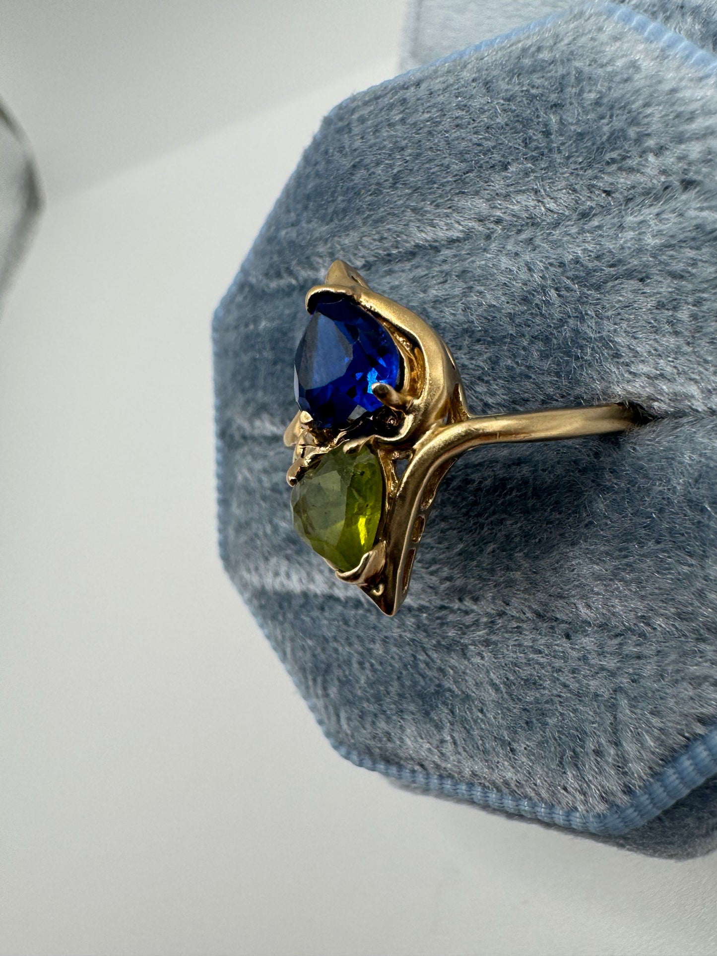 9ct gold multi-gem heart ring
