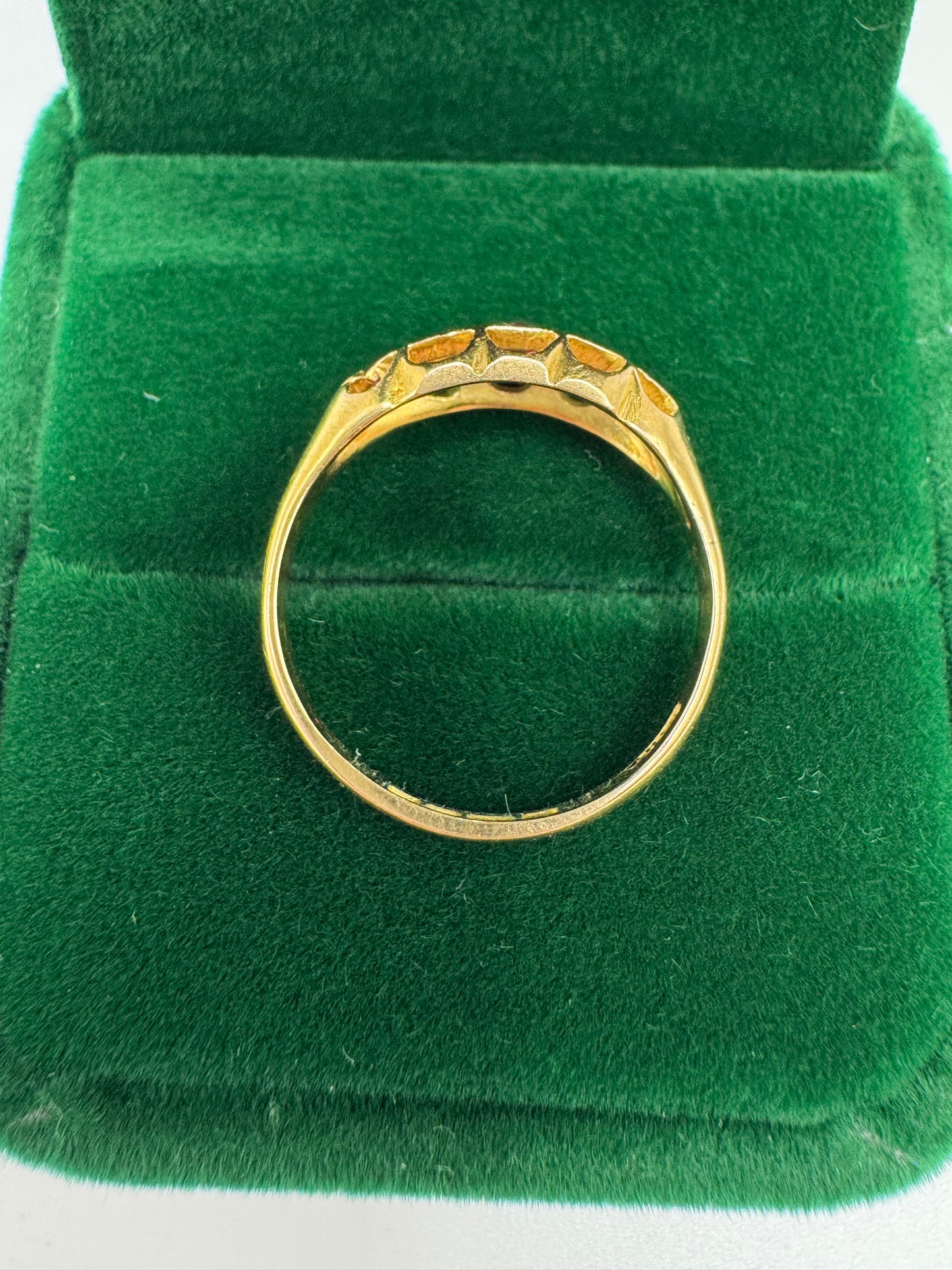 Antique 18ct gold ruby and diamond ring