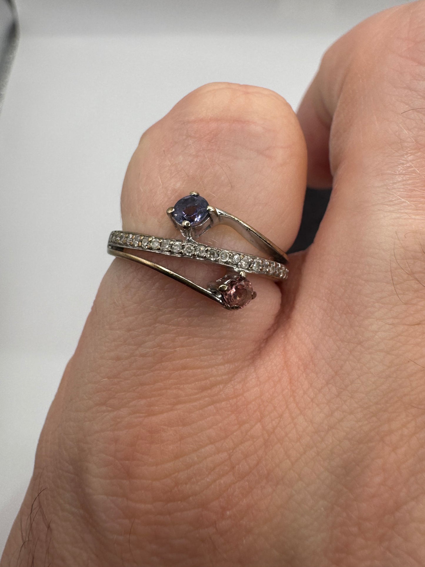 9ct gold sapphire and diamond ring