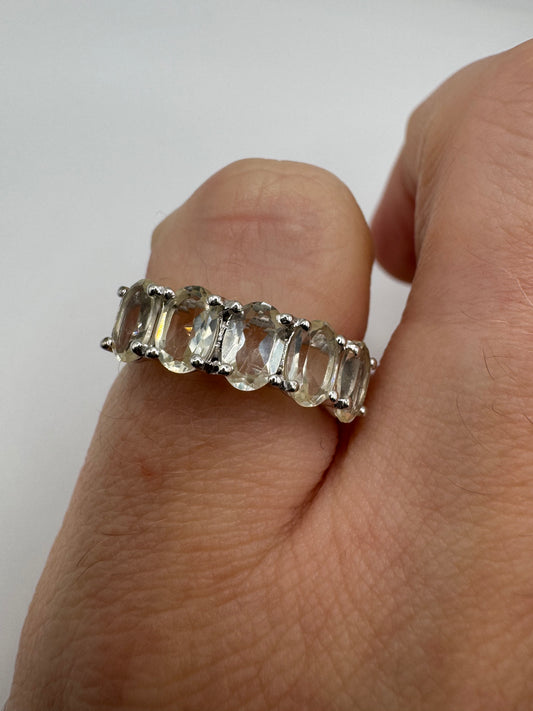 Silver quartz ring