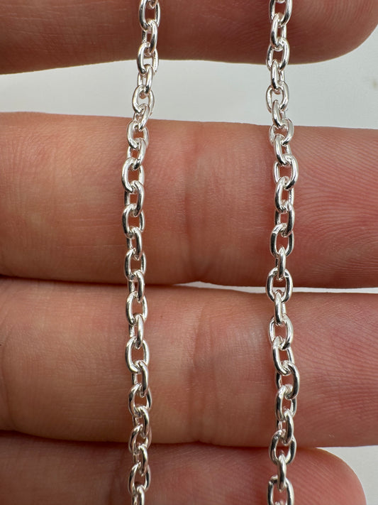 Silver cable link chain 7 20”