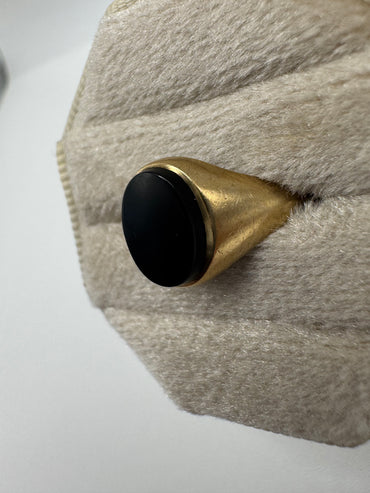 9ct gold onyx signet ring