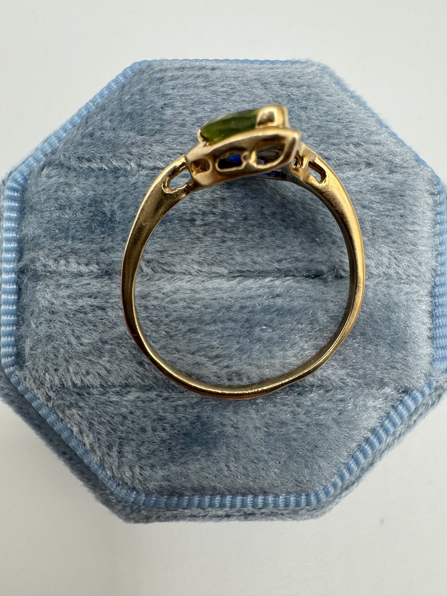 9ct gold multi-gem heart ring